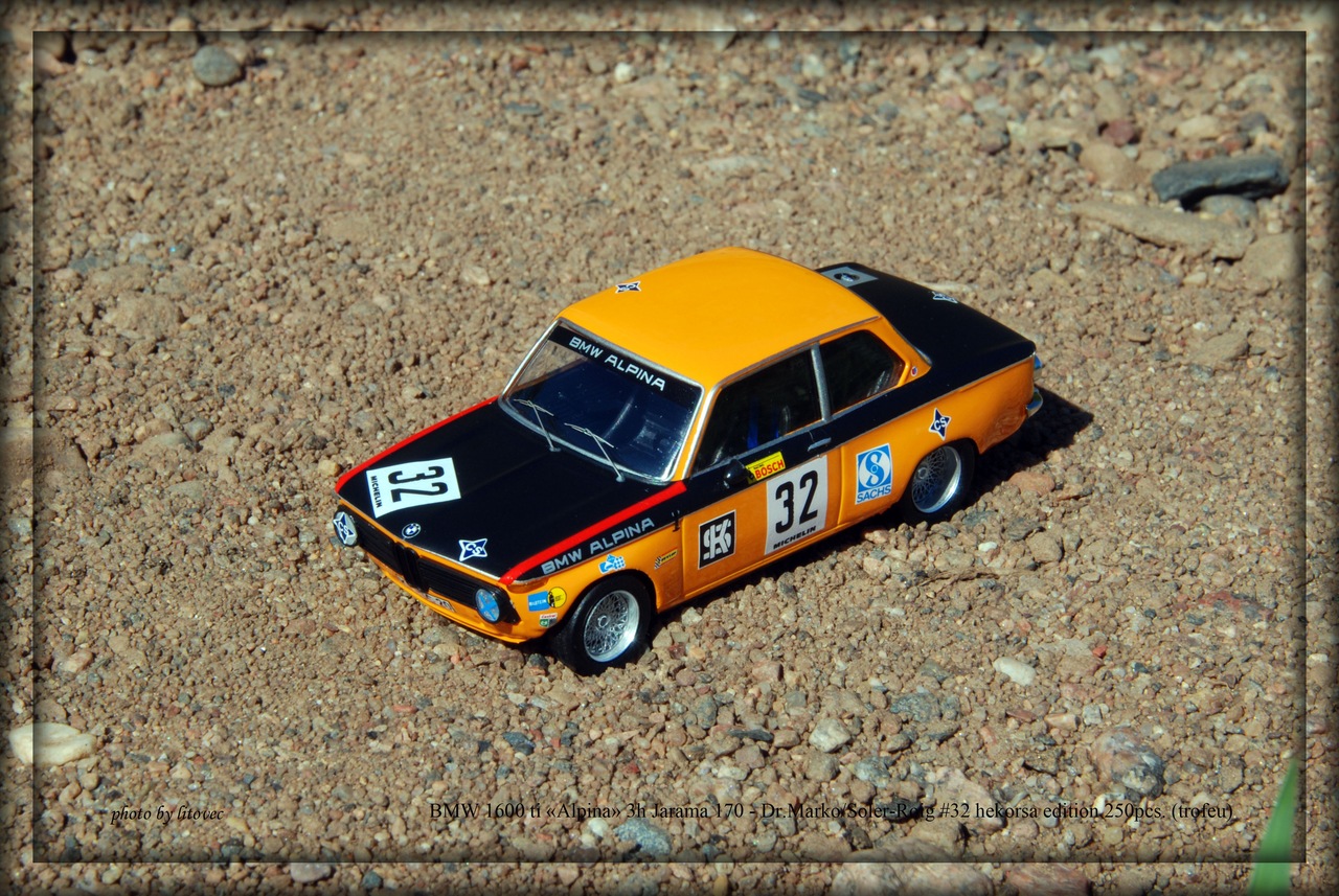 BMW 1600 ti «Alpina» 3h Jarama 1970, #32 Dr.Marko/Soler-Roig, hekorsa edition 1 of 250pcs. (trofeu) 