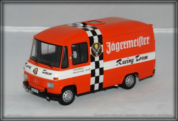 Mercedes-Benz L408 kasten, «Jägermeister», limited edition 1,000pcs. (schuco)