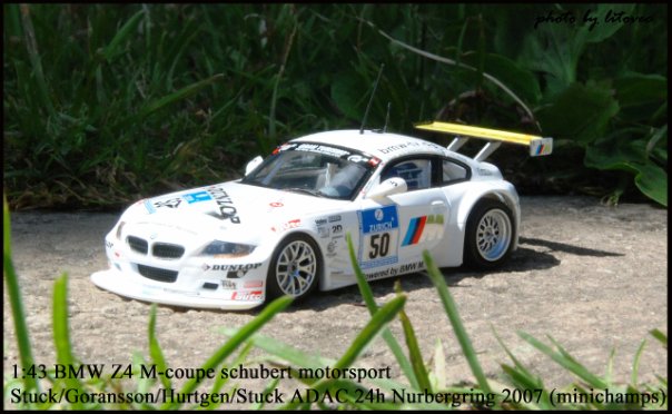 BMW Z4M coupe (E85) schubert motorsport, #50 Stuck/Goransson/Hurtgen/Stuck, ADAC 24h Nurburgring 2007 (minichamps)