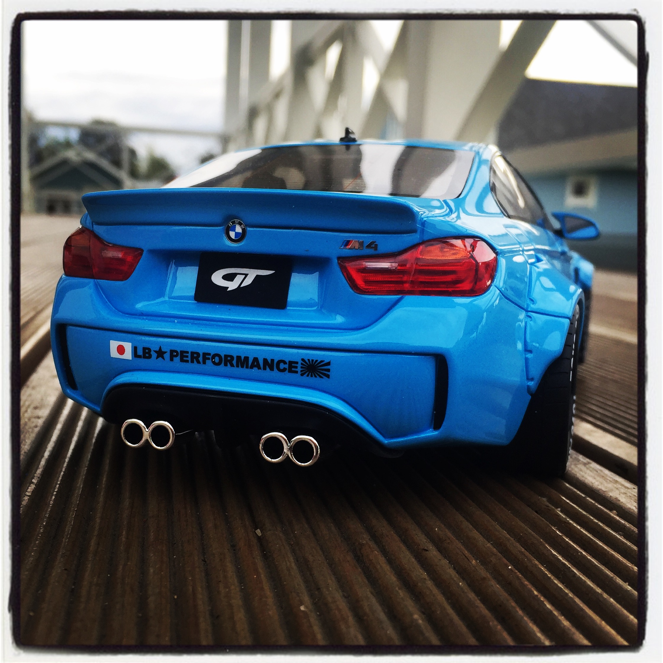 BMW M4 (F82) Liberty walk perfomance, light blue, special edition for Japan, le 321 of 504pcs. (gt spirit)