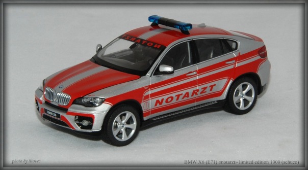 BMW X6 (E71) «notarzt», le 1 of 1,000pcs. (schuco)