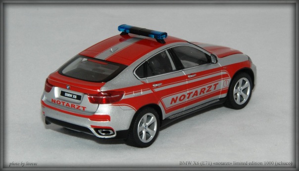 BMW X6 (E71) «notarzt», le 1 of 1,000pcs. (schuco)