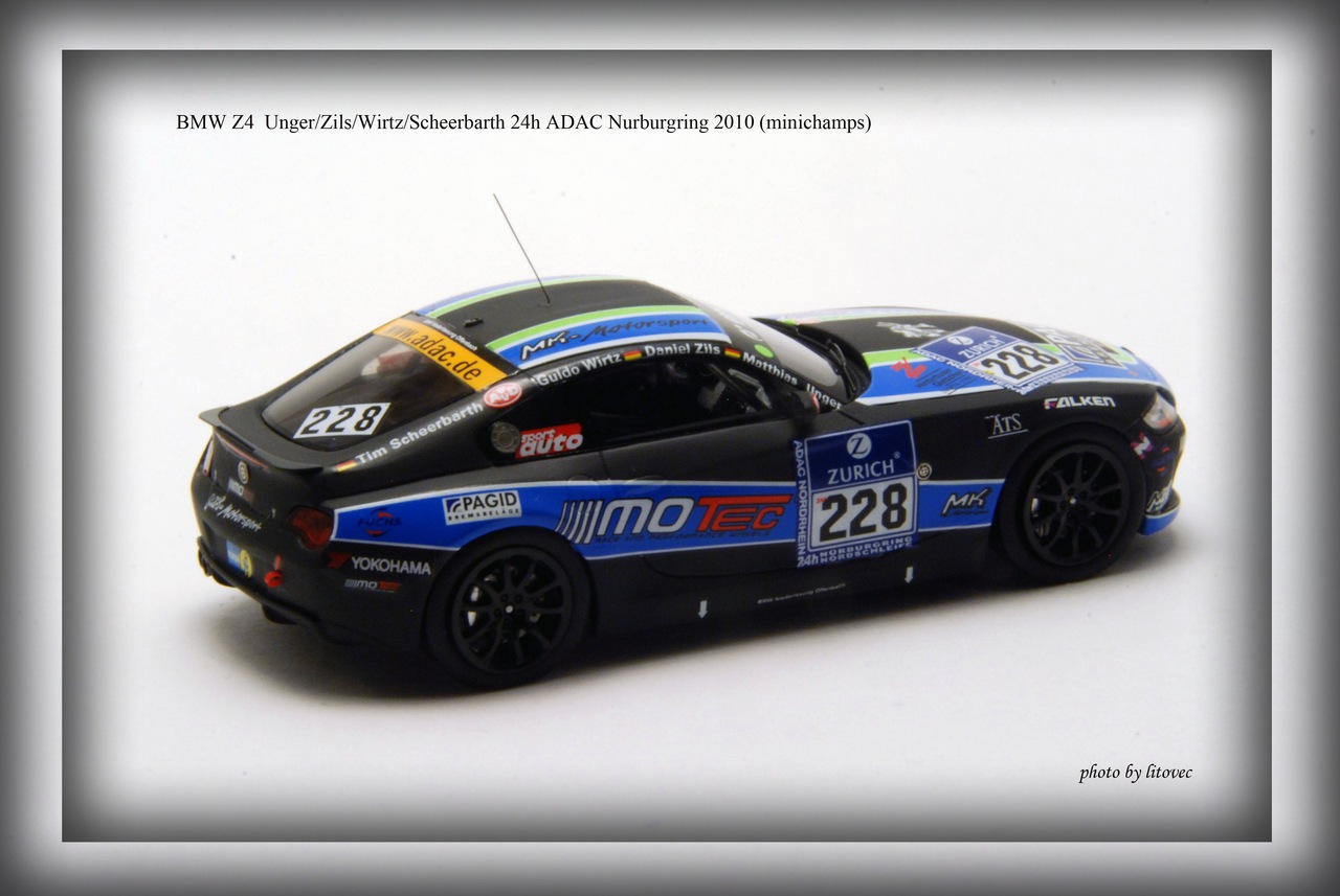 BMW Z4 (E85) #228 Unger/Zils/Wirtz/Scheerbarth, 24h ADAC Nurburgring 2010 (minichamps) 
