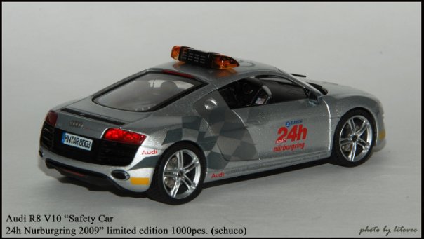 Audi R8 V10, “Safety Car 24h Nurburgring 2009”, limited edition 1,000pcs. (schuco)