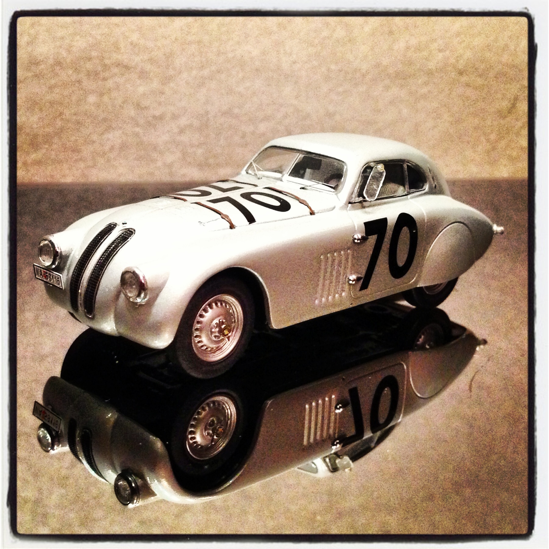 BMW 328 Coupe, winner Mille Miglia 1940, #70 Huschke/Blumer, silver (schuco)