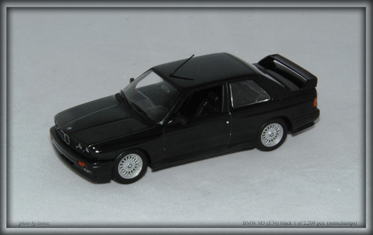 BMW M3 (E30) black, le 1 of 2,208 pcs. (minichamps)